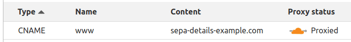 Domain proxy settings
