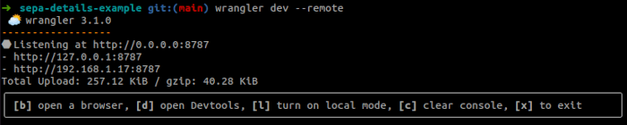 Remote dev mode